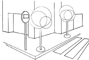 Paisaje urbano hecho con l�neas geom�tricas.
