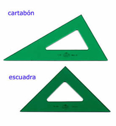 Imagen de escuadra y cartabn.